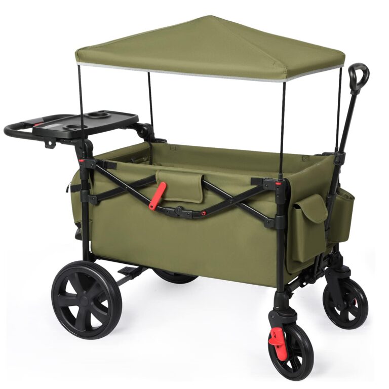 EVER ADVANCED Foldable Wagons for Two Kids & Cargo