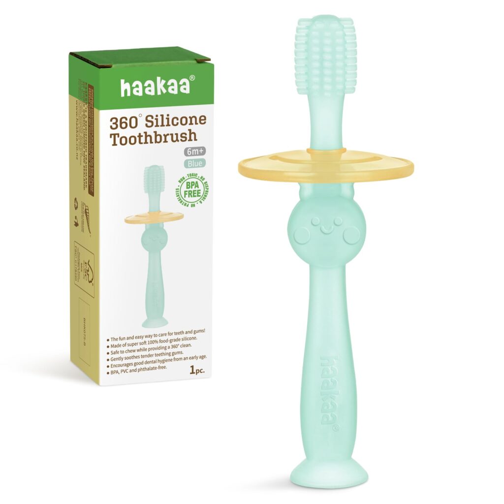 haakaa 360° Baby Toothbrush with Suction Base